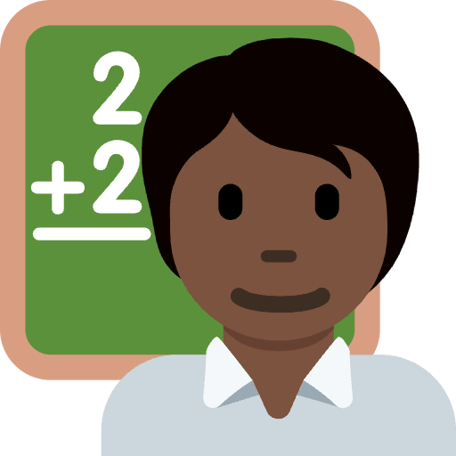 Teacher Dark Skin Tone Emoji from Twemoji Set