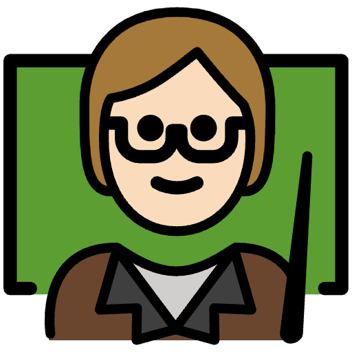 Teacher Light Skin Tone Emoji from OpenMoji Set
