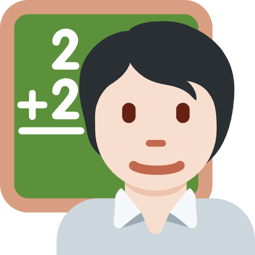 Teacher Light Skin Tone Emoji from Twemoji Set