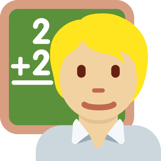 Teacher Medium Light Skin Tone Emoji from Twemoji Set