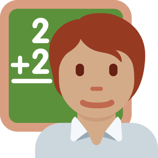 Teacher Medium Skin Tone Emoji from Twemoji Set