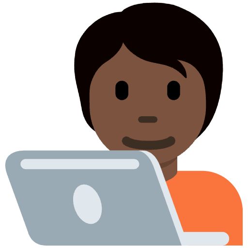 Technologist Dark Skin Tone Emoji from Twemoji Set