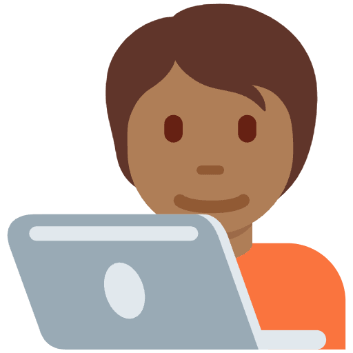 Technologist Medium Dark Skin Tone Emoji from Twemoji Emoji Set
