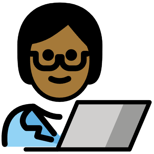 Technologist Medium Dark Skin Tone Emoji from OpenMoji Set