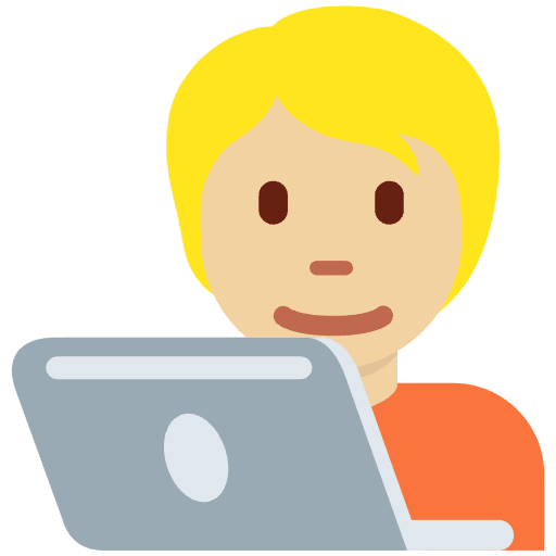 Technologist Medium Light Skin Tone Emoji from Twemoji Set