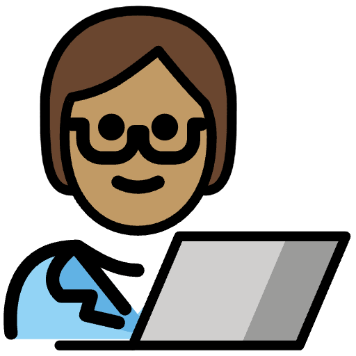 Technologist Medium Skin Tone Emoji from OpenMoji Emoji Set