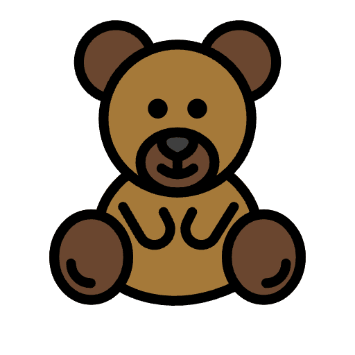 Teddy Bear Emoji from OpenMoji Emoji Set