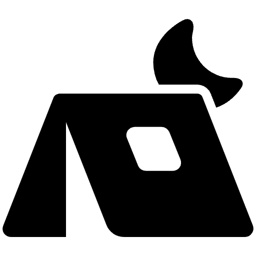 Tent High Contrast Emoji from Fluent Emoji High Contrast Set
