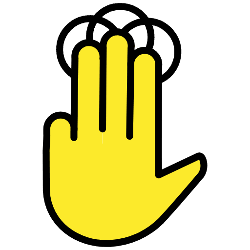 Three Finger Operation Emoji from OpenMoji Emoji Set