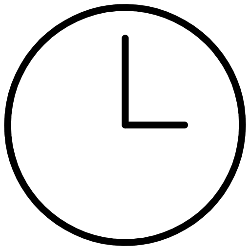 Three O’clock Emoji from OpenMoji Set