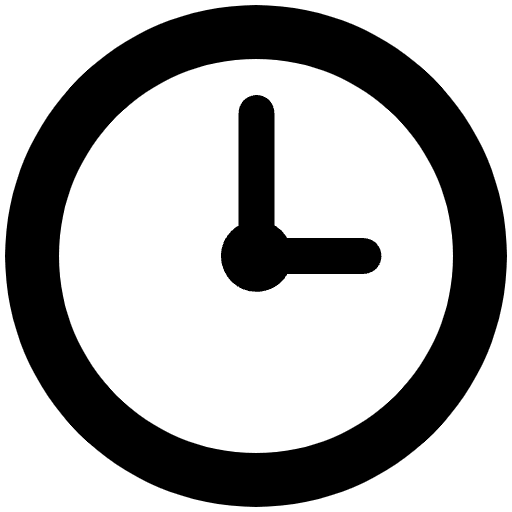 Three Oclock High Contrast Emoji from Fluent Emoji High Contrast Set
