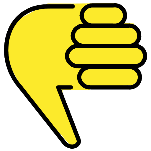 Thumbs Down Element from OpenMoji Emoji Set