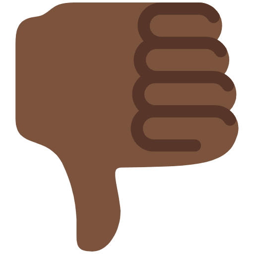 Thumbs Down Dark Skin Tone Emoji from Twemoji Emoji Set