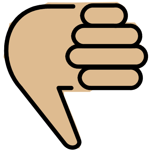 Thumbs Down Medium Light Skin Tone Emoji from OpenMoji Set