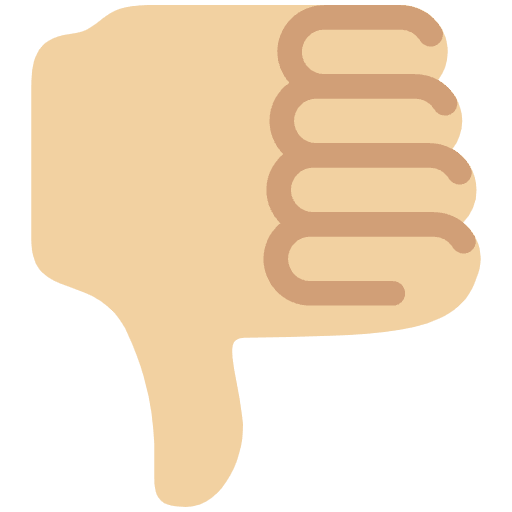 Thumbs Down Medium Light Skin Tone Emoji from Twemoji Set