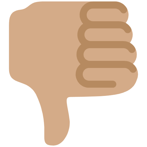 Thumbs Down Medium Skin Tone Emoji from Twemoji Set