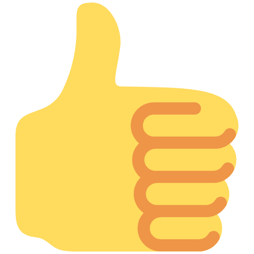 Thumbs Up Emoji from Twemoji Set