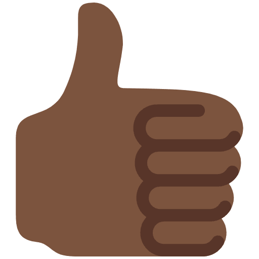 Thumbs Up Dark Skin Tone Emoji from Twemoji Set