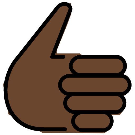 Thumbs Up Dark Skin Tone Emoji from OpenMoji Set