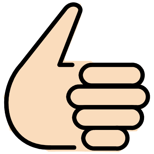 Thumbs Up Light Skin Tone Emoji from OpenMoji Set
