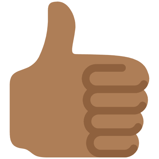 Thumbs Up Medium Dark Skin Tone Emoji from Twemoji Set