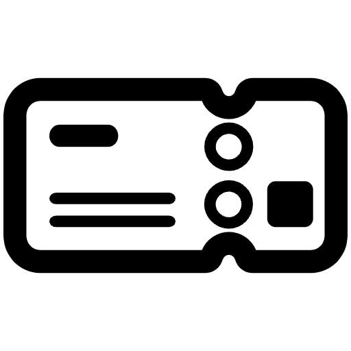 Ticket High Contrast Element from Fluent Emoji High Contrast Set