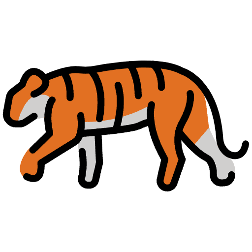 Tiger Emoji from OpenMoji Set