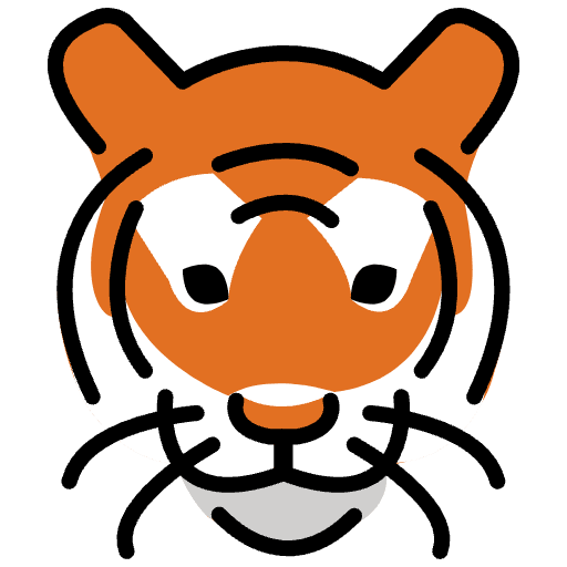 Tiger Face Emoji from OpenMoji Set
