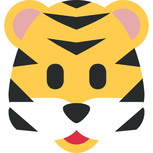 Tiger Face Emoji from Twemoji Set