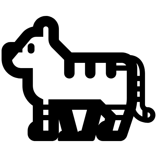Tiger High Contrast Emoji from Fluent Emoji High Contrast Set