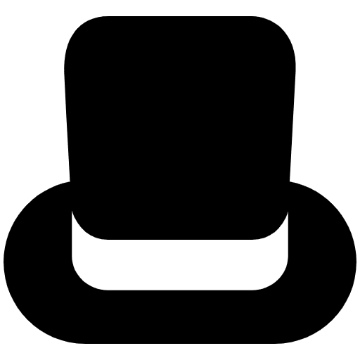 Top Hat High Contrast Emoji from Fluent Emoji High Contrast Set