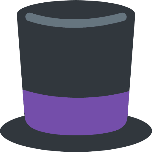 Top Hat Emoji from Twemoji Emoji Set