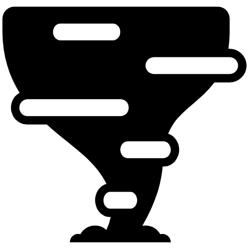 Tornado High Contrast Emoji from Fluent Emoji High Contrast Set