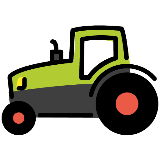 Tractor Emoji from OpenMoji Emoji Set