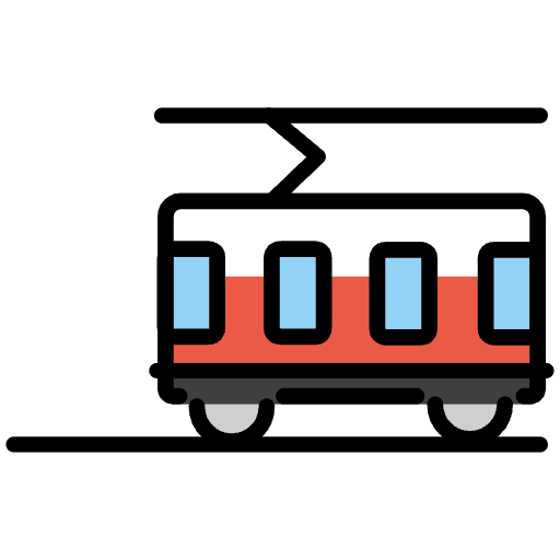 Tram Car Element from OpenMoji Emoji Set