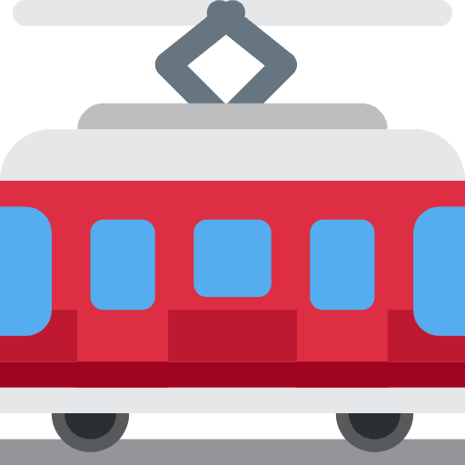 Tram Car Element from Twemoji Emoji Set