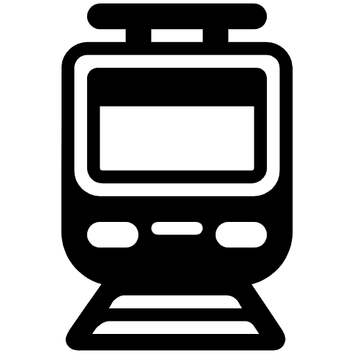 Tram High Contrast Element from Fluent Emoji High Contrast Set