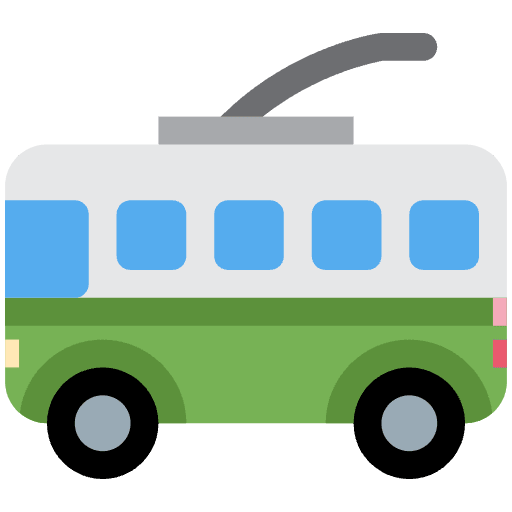 Trolleybus Emoji from Twemoji Emoji Set