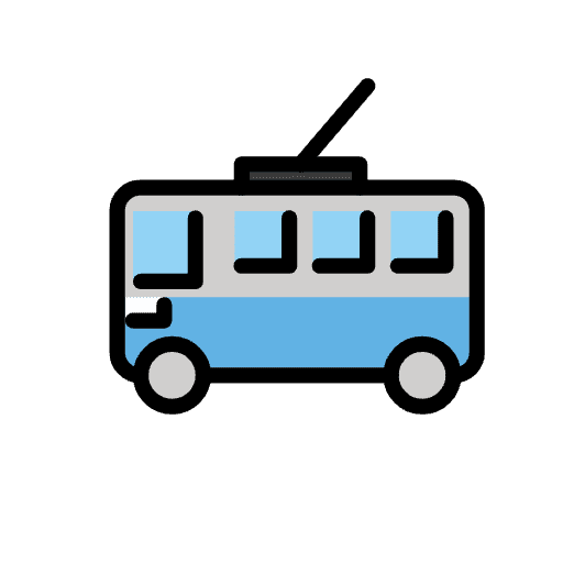 Trolleybus Emoji from OpenMoji Emoji Set