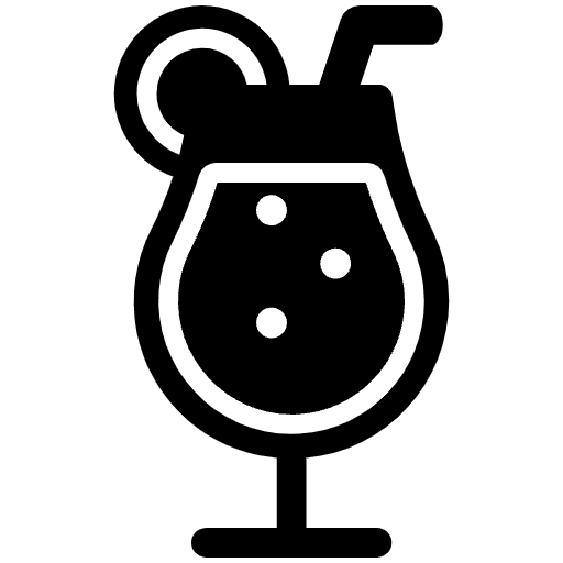 Tropical Drink High Contrast Element from Fluent Emoji High Contrast Set