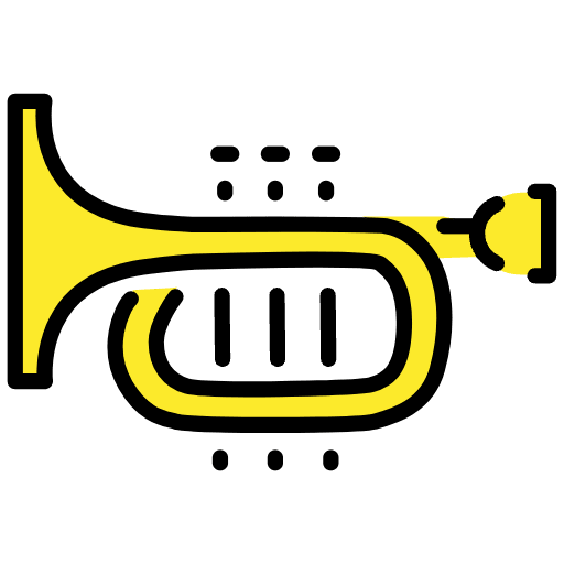 Trumpet Emoji from OpenMoji Emoji Set