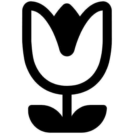 Tulip High Contrast Emoji from Fluent Emoji High Contrast Set
