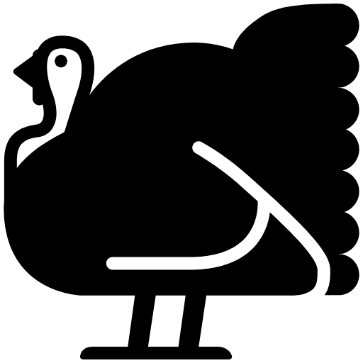 Turkey High Contrast Element from Fluent Emoji High Contrast Set