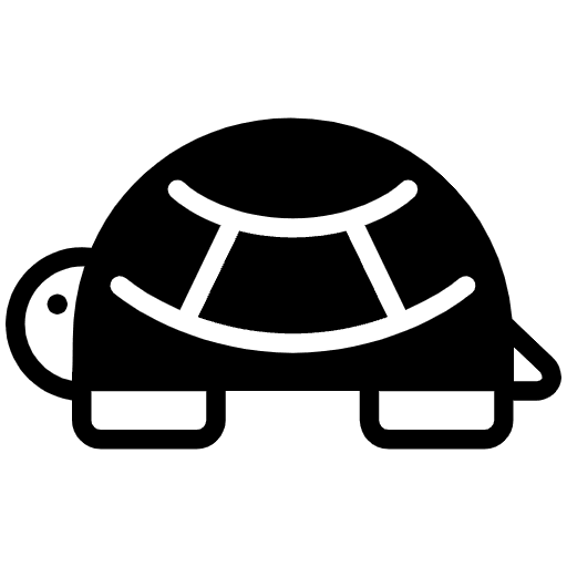 Turtle High Contrast Emoji from Fluent Emoji High Contrast Set