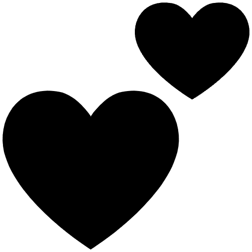 Two Hearts High Contrast Element from Fluent Emoji High Contrast Set