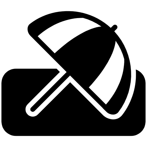 Umbrella On Ground High Contrast Element from Fluent Emoji High Contrast Set