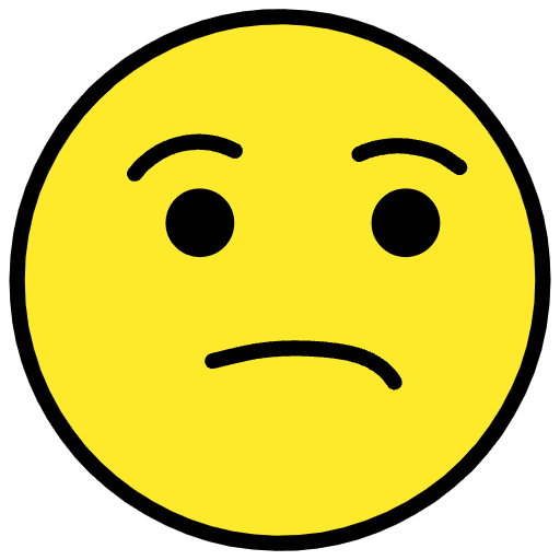 Unamused Face Emoji from OpenMoji Set