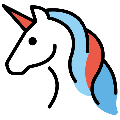 Unicorn Emoji from OpenMoji Set