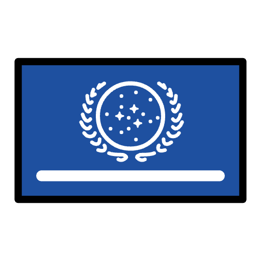 United Federation Of Planets Flag Star Trek Emoji from OpenMoji Set