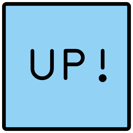 Up! Button Emoji from OpenMoji Set